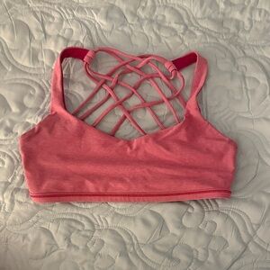 Lululemon Athletica Pink Strappy Sports Bra